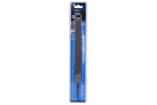 Century Drill & Tool 4052 Mill Bastard Hand File, 8" | Single cut, single-cut teeth, sharpening & smoothing, flat surface finishing, high carbon steel - size: 8 Inch