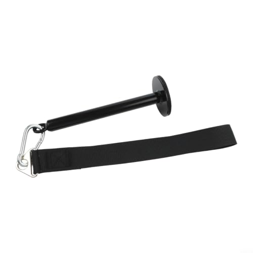 Arm Wrestling Training Strap with Loading Pin, Nylon Wrist Forearm Strengthener Belt for Biceps and Grip, Includes Steel Carabiner, Black