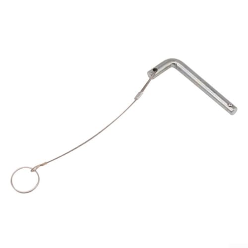 Metal Weight Stack Pin Selector with Pull Rope for Gym Fitness Equipment 10x125mm Silver Replacement Accessory Standard Size Secure Attachment Prevent Loss for Weight Machines Home or Commercial Use
