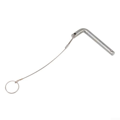 Metal Weight Stack Pin Selector with Pull Rope for Gym Fitness Equipment 10x125mm Silver Replacement Accessory Standard Size Secure Attachment Prevent Loss for Weight Machines Home or Commercial Use