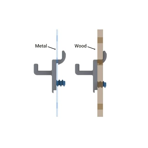 ROCKLER Hang-Tight Pegboard C Hooks for Hanging Tools - Secure Hold Heavy Duty Pegboard Hooks w/Locking Design - Ideal Wall & Shelf Organizers to Provide A Snug Fit On Both Steel & Hardboard Panels