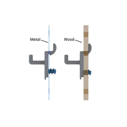 ROCKLER Hang-Tight Pegboard C Hooks for Hanging Tools - Secure Hold Heavy Duty Pegboard Hooks w/Locking Design - Ideal Wall & Shelf Organizers to Provide A Snug Fit On Both Steel & Hardboard Panels