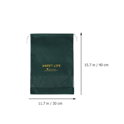 6pcs Drawstring Shoe Bags Travel Organizer Portable Non-woven Fabric Dustproof Storage Pouches Large 30x44cm for Sneakers and Slippers