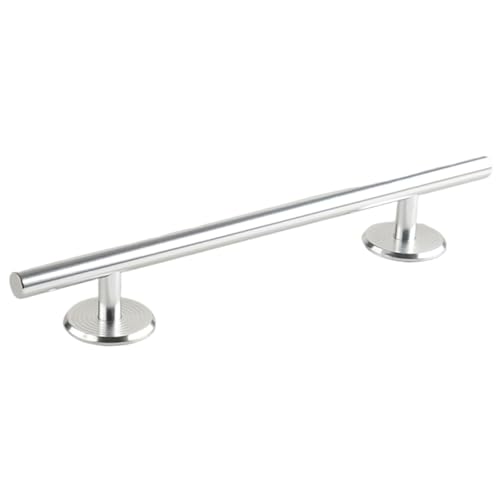 Simhoa Professional Fingerboard Rail, 25cm Skateboard Obstacle Rod with Stable Base, Mini Fingerboard Deck Fingerboard Ramp, Party Favor, Skatepark Accessory for Fingerboard Players, Round Silver - color: 25cm Round Silver