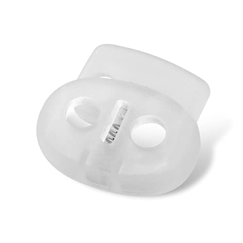 AXEN Plastic Cord Locks, Fastener Toggles for Shoelaces, Drawstrings, Paracord, Bags, Clothing, and More - color: Transparent