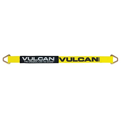 VULCAN Car Tie Down Axle Strap with Wear Pad - 2 Inch x 36 Inch - 4 Pack - Classic Yellow - 3,300 Pound Safe Working Load - size: 2" x 36" Classic Yellow (4 Pack)