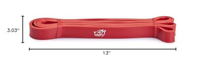 Fit Simplify Pull Up Assist Resistance Bands for Fitness, Physical Therapy, Stretching, Mobility and Exercise - color: Red