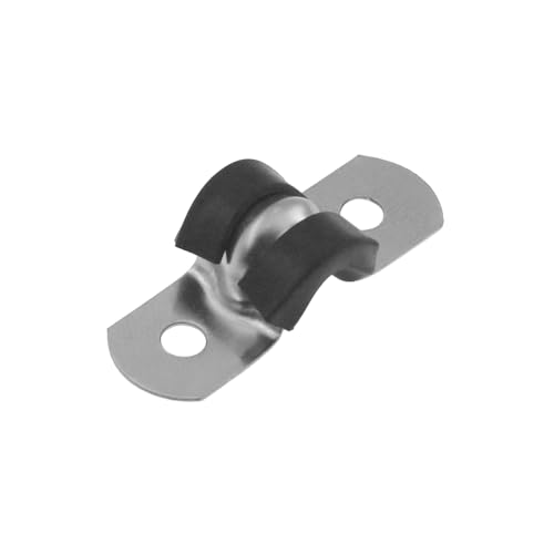 Rubber U Clamps,Two Hole U-Tube Strap Clamp Set,SAFYY EPDM Rubber Cushioned Insulated Clamp Rubber Lined Mounting U Brackets,U Shaped Pipe Tube Wire Clamps Clips Conduit Clamps (M20|3/4",25PCS) - size: M20|3/4",25PCS