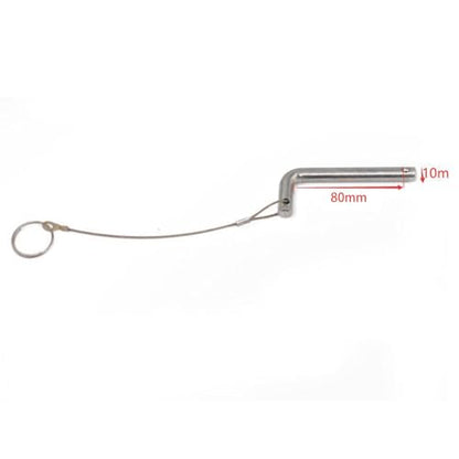 Weight Stack Pin with Pull Rope L Shaped Handle Weight Pin Selector Pin Weight Loading Pin for Fitness Equipment Accessories - size: 10mmx80mm