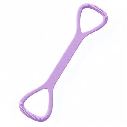 Figure 8 Resistance Band with Non-Slip Handles | Silicone Exercise Bands, Arm Shoulder Back Chest Workout, Portable Fitness Stretch Ropes for Home Gym, Yoga, Pilates, Rehab - color: 15LB Purple
