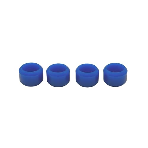 SPITBOARDS® Fingerboard Pro Wheels with Real Ball Bearings, Professional CNC Polyurethane Quality, Street Wheels Shape (Blue) - color: Blue