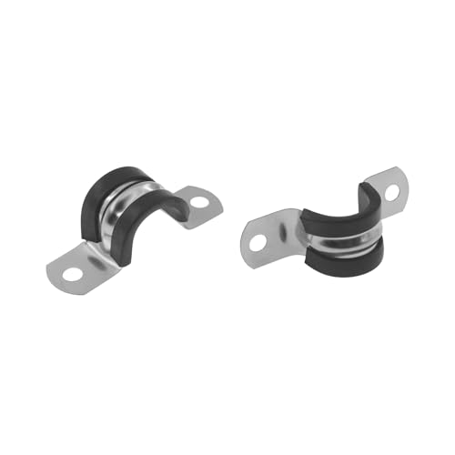 Rubber U Clamps,Two Hole U-Tube Strap Clamp Set,SAFYY EPDM Rubber Cushioned Insulated Clamp Rubber Lined Mounting U Brackets,U Shaped Pipe Tube Wire Clamps Clips Conduit Clamps (M16|5/8",25PCS) - size: M16|5/8",25PCS