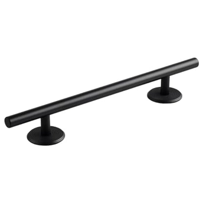 Simhoa Fingerboard Round Rail, 25cm Stainless Steel Skateboard Obstacle with Stable Base for Fingerboard Parks and Trick Practice - color: 25cm Round Black