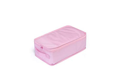 JJ POWER Travel Shoe Bags, Foldable Waterproof Shoe Pouches Organizer-Double Layer (2 Pink Shoe Bags) - color: Pink, size: 2 Packs
