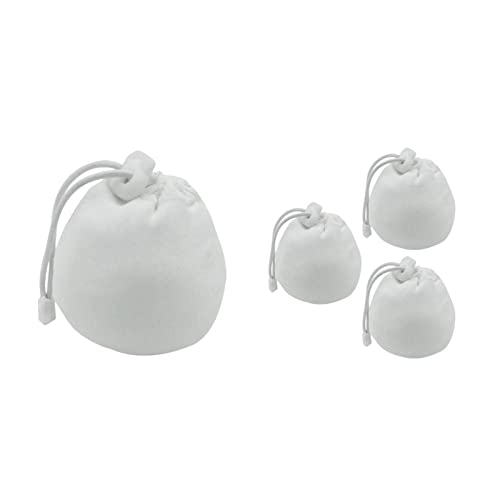 Chalk Bag Drawstring Pouch with Buckle, 4-Pack, Cloth Material for Weightlifting Climbing – 9x14cm (3.5x5.5in) Chalk Bag Pouch for Gym Sports Deadlifting
