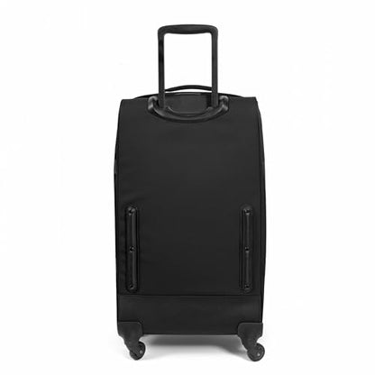 EASTPAK TRANS4 M – 68L Medium Checked Luggage Bag, Two Compartments, TSA Lock, 360° Spinner Wheels, and Telescopic Handle, Black - color: Black, size: 68 Liter Checked Bag
