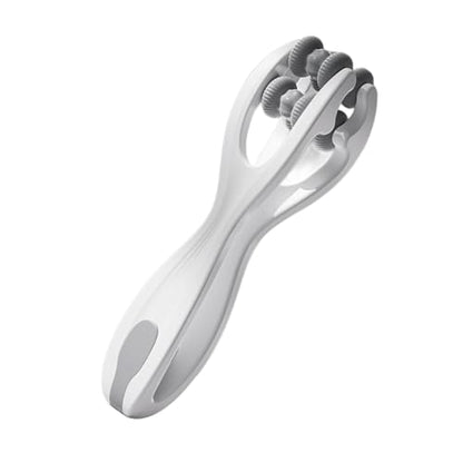 Finger Massager Roller Points Office Massager Double Roller PP Silicone Functional Relief Suitable for Gift Giving Outdoor Occasions, Gray - color: Gray