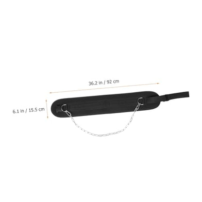 HANABASS Dipping Belt with Chain Heavy Duty Weight Dip Belt for Pull-up and Weightlifting Strength Training Fitness Equipment with Thickened Iron Plate for Muscle Resistance