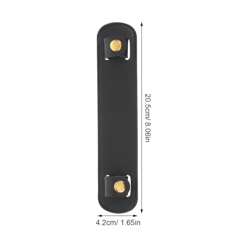 GALPADA Black Leather Shoulder Strap Pad, Pressure Relief Detachable Bag Strap Cushion Replacement for Tote Laptop Messenger Backpack