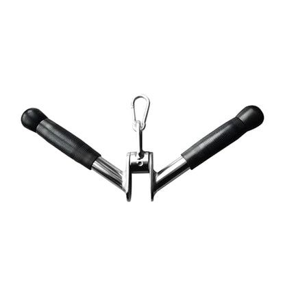 V-bar Tricep Press Down Bar - Pulley Cable Machine Attachment Rotating Bar for Home Gym Strength Training Handle with Rubber Handgrips - LAT Pull Down Machine LAT Pulldown Attachments