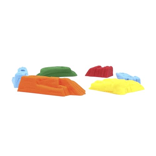 Atomik Rock Climbing Holds 6 Screw-On Small Sandstones in Assorted Bright Tones