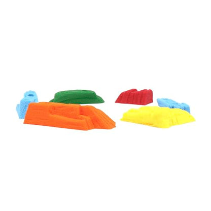 Atomik Rock Climbing Holds 6 Screw-On Small Sandstones in Assorted Bright Tones