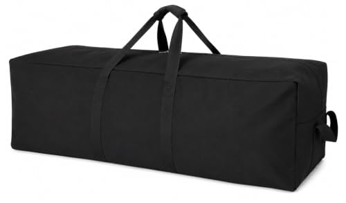 DoYiKe Extra Large Canvas Travel Duffle Bag Heavy Duty, Sports Duffel Military Camping Tent Storage 150L Black - color: Black, size: 150L