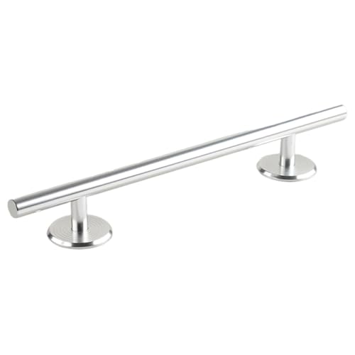 Simhoa Professional Fingerboard Rail, 25cm Skateboard Obstacle Rod with Stable Base, Mini Fingerboard Deck Fingerboard Ramp, Party Favor, Skatepark Accessory for Fingerboard Players, Round Silver - color: 25cm Round Silver