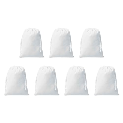 Drawstring Dice Bag 5.91" x 7.87" Durable Flocking Cloth Tarot Card Bag Perfect for Dice Storage & Jewelry & Chess & Cosplay Coin & Board Gaming Accessories (White, 7pcs) - color: White, size: 5.91"x7.87"