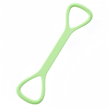 Figure 8 Resistance Band with Non-Slip Handles | Silicone Exercise Bands, Arm Shoulder Back Chest Workout, Portable Fitness Stretch Ropes for Home Gym, Yoga, Pilates, Rehab - color: 25LB Green