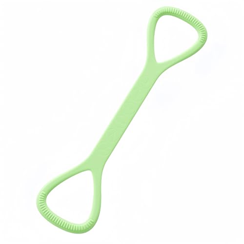 Figure 8 Resistance Band with Non-Slip Handles | Silicone Exercise Bands, Arm Shoulder Back Chest Workout, Portable Fitness Stretch Ropes for Home Gym, Yoga, Pilates, Rehab - color: 25LB Green
