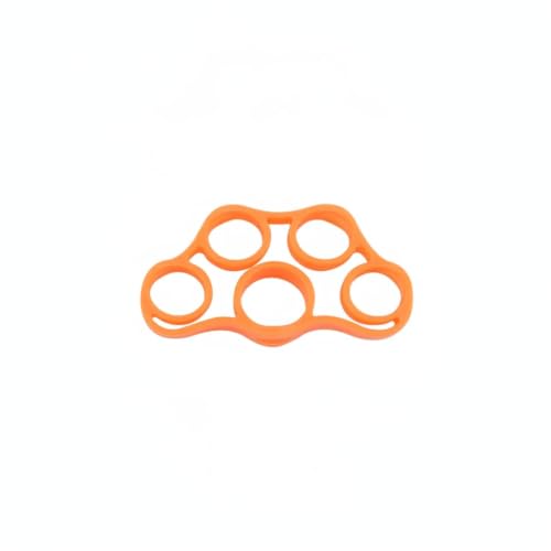 Hand Strengthener Silicone Finger Resistance Band for Grip Training and Extension Exercises - color: Orange