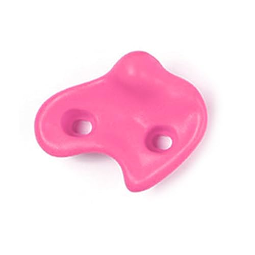 CHICIRIS 12PCS Rock Climbing Holds, PE Ergonomic Comfortable Hand Feeling Wall Grips with High Strength Screws and Wrench Tools, for Indoor Outdoor Kids Adults Training - color: Pink