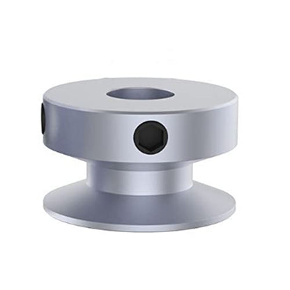 Outer Diameter 30mm Single Groove Pulley 5mm Fixed Bore Pulley for Drilling Machine 6MM PU Round Belt - size: 30x5mm