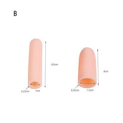 15 Pcs Gel Finger Cots, Finger Protector Brace, Silicon Tubes Insulation Fingerstall Sleeves Support Gloves Pain Relief for Trigger Finger, Hand Eczema, Finger Cracking, Finger Arthritis