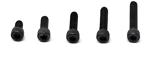 iexcell 100 Pcs SAE #6-32 x 1/4", 3/8", 1/2", 5/8", 3/4" Alloy Steel 12.9 Grade Hex Socket Head Cap Screws Bolts Assortment, Black Oxide Finish - size: #6-32 x 1/4", 3/8", 1/2", 5/8", 3/4"