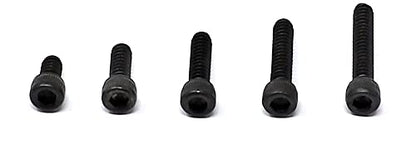 iexcell 100 Pcs SAE #6-32 x 1/4", 3/8", 1/2", 5/8", 3/4" Alloy Steel 12.9 Grade Hex Socket Head Cap Screws Bolts Assortment, Black Oxide Finish - size: #6-32 x 1/4", 3/8", 1/2", 5/8", 3/4"