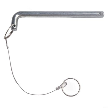 Metal Weight Stack Pin Selector with Pull Rope for Gym Fitness Equipment 10x125mm Silver Replacement Accessory Standard Size Secure Attachment Prevent Loss for Weight Machines Home or Commercial Use