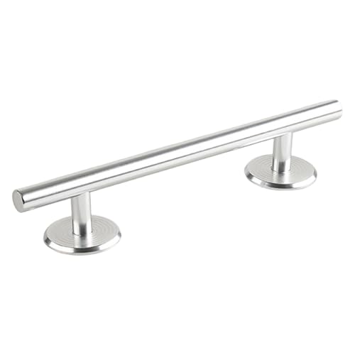 Simhoa Fingerboard Rail, 20cm Aluminum Alloy with Stable Base, Mini Skatepark Obstacle for Fingerboard Players, Round Silver - color: 20cm Round Silver