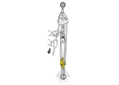 PETZL Unisex Spin L2 Double Pulley with Very High Output with Walker - color: Yellow