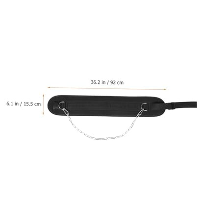 ibasenice Weighted Pull-up Dip Belt with Chain for Strength Training Adjustable Weight Lifting Belt Sturdy Fitness Equipment for Muscle Building