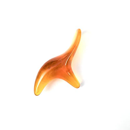 Broman Reflexology Tool - Trigger Point Massage Tool, Perfect for Full Body Massage, Ideal as Foot Massager and Hand Massager, Small Yet Mighty, Amber-Color - color: Ambercolor