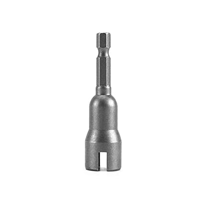 QWORK Wing Nut Driver, 2 Pack, Power Wing Nut Drill Bit Socket Tool with 1/4 Quick Connect Hex Shank, for Panel Wing Nuts, Screws Eye C Hook