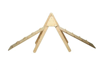 Montessori Climbing Triangle | Wooden Indoor Climbing Frame for Kids & Toddlers | Montessori Climbing Structure | Montessori Play Structure Wooden Activity Triangle (Triangle + 2 Ramps) - style: Triangle + 2 Ramps