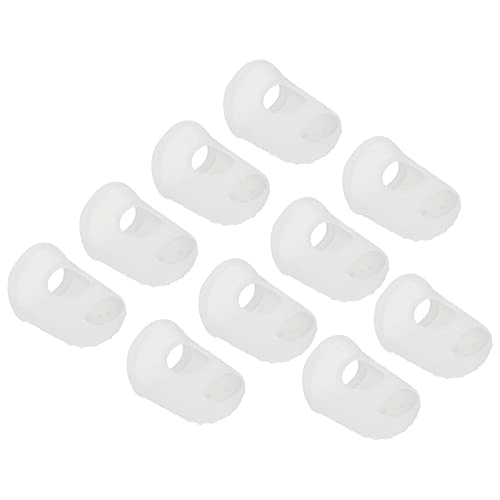 PATIKIL Finger Tips Anti Slip Fingertip Protector, 10 Pack 29mm Silicone Finger Guard for Paper Sorting Sewing Guitar Playing, Transparent L Size - color: Transparent