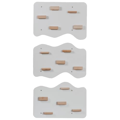 Wood And Hearts Sensory Climbing Wall for Kids – Modular Indoor Rock Climbing Panels with Wooden Holds for Active Movement Play (Snow White) - color: Snow White