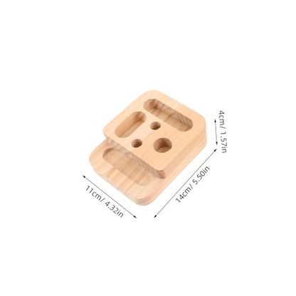 2Pcs Rock Climbing Hangboard - Wooden Hand Grip Strengthener Forearm Exerciser for Climbers Athletes - Rock Climbing Board for Hanging Practice Khaki - color: Beige