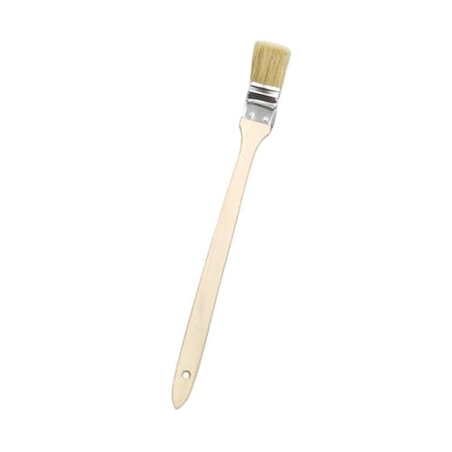 Tool with Comfortable Wooden Grip for Deeply Long Curved Head Scrub Brush Extended Reach Extension - size: E