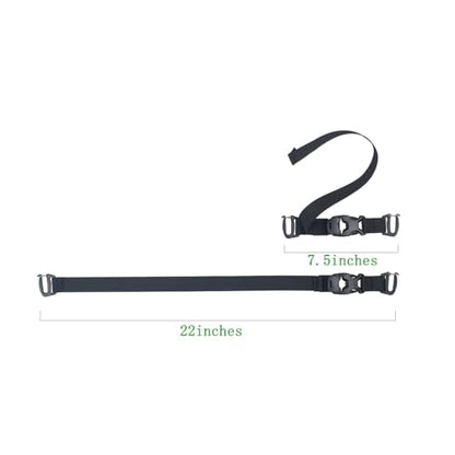 MOLLE Tactical Straps for Backpack - Adjustable 7.5-22 inch Compression Tie Down Straps for Gear, Rucksack, Tripod and Sleeping Bag - Heavy Duty 1000D Nylon (Black, 2-Pack) - size: 2-Pack, style: Black