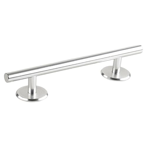 Simhoa Fingerboard Rail, 20cm Aluminum Alloy with Stable Base, Mini Skatepark Obstacle for Fingerboard Players, Round Silver - color: 20cm Round Silver